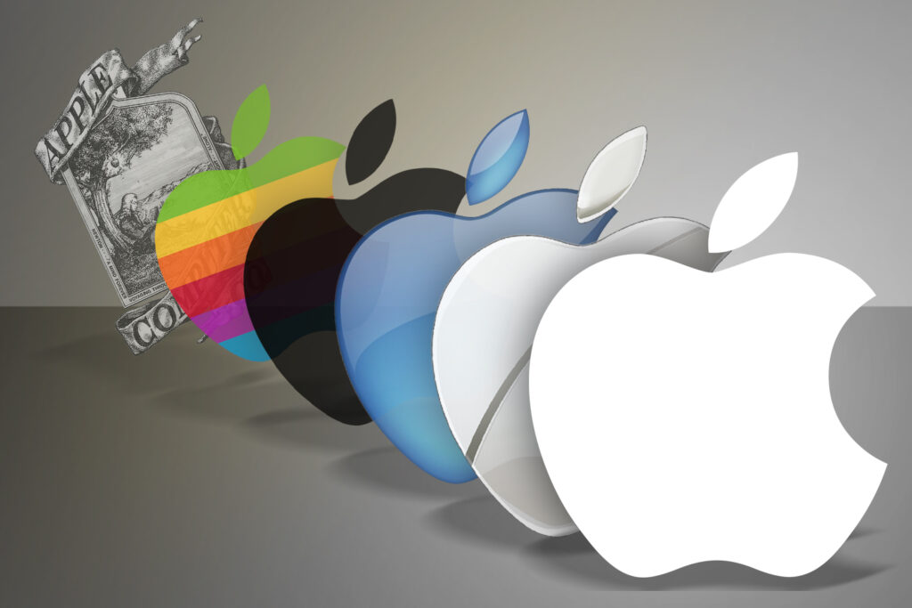 Apple logos through time